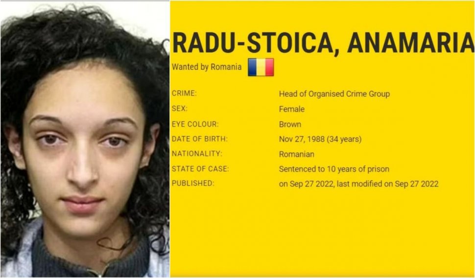 Ea este Anamaria Radu-Stoica, românca de pe lista celor mai căutate infractoare din lume
