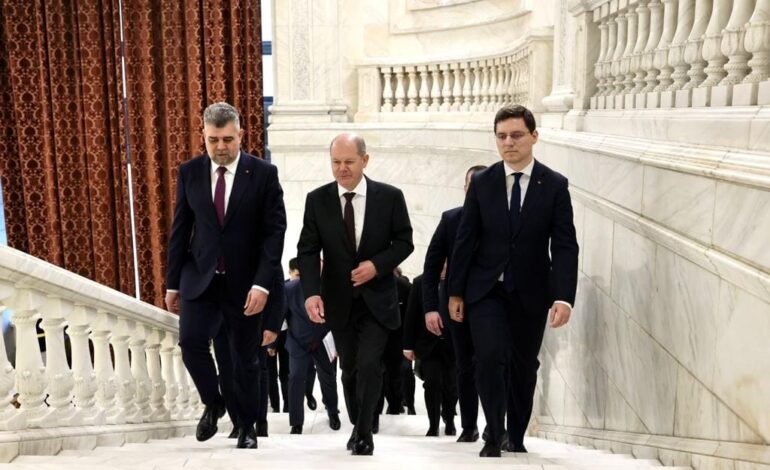 Scholz, în conferința alături de Ciolacu: Germania sprijină aderarea României la Schengen