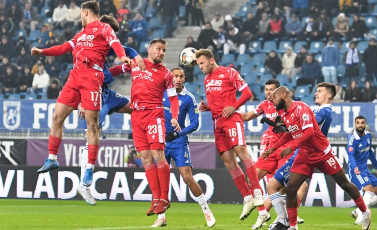 FC U Craiova-Dinamo București: Un gol anulat și o bară au decis soarta meciului