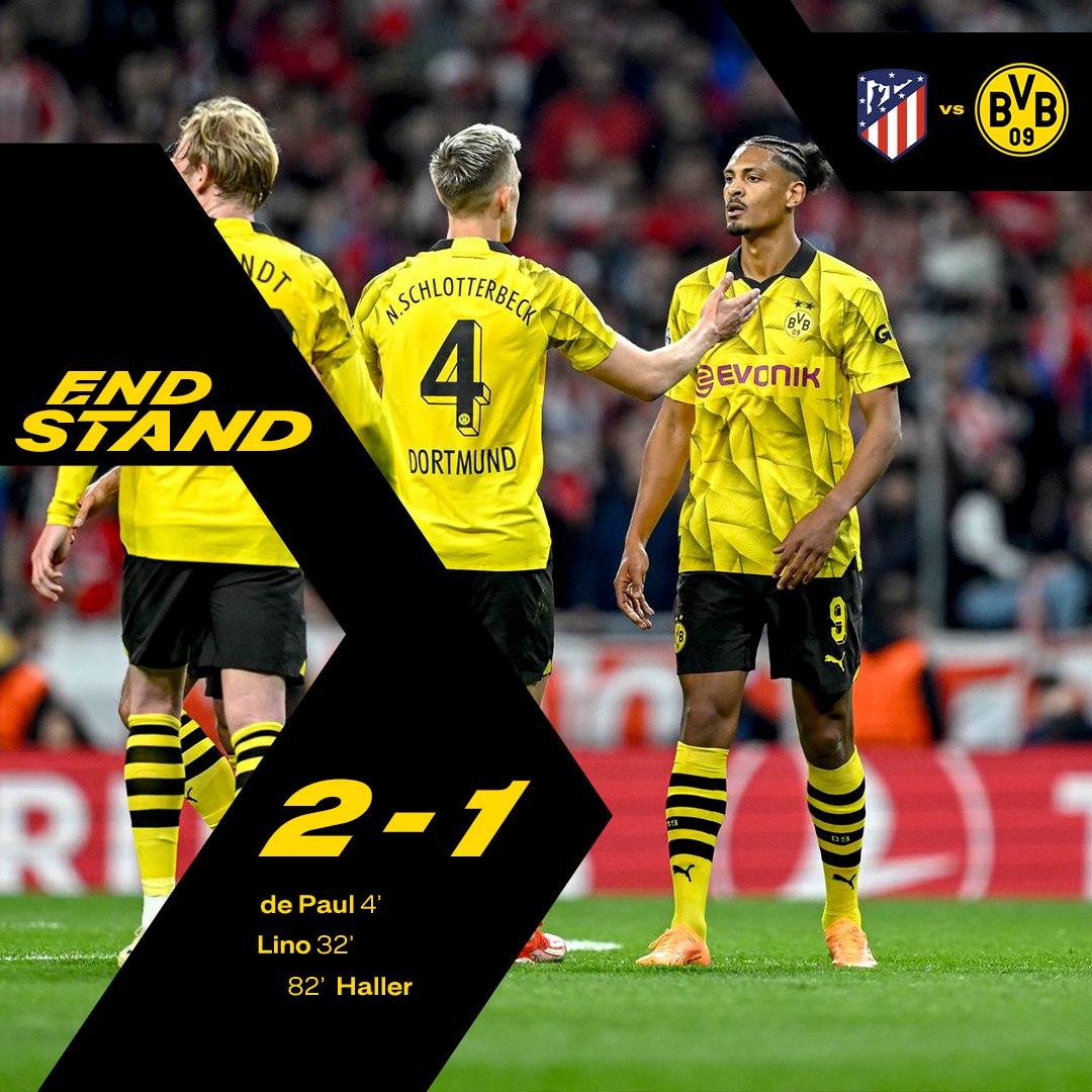 Victorie la limită a lui Atletico în fața Borussiei Dortmund, după un final incandescent care putea schimba soarta meciului