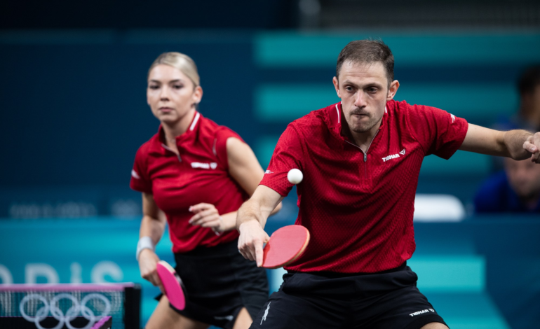 Tenis de masă: Ovidiu Ionescu şi Bernadette Szocs s-au oprit în sferturi la dublu mixt