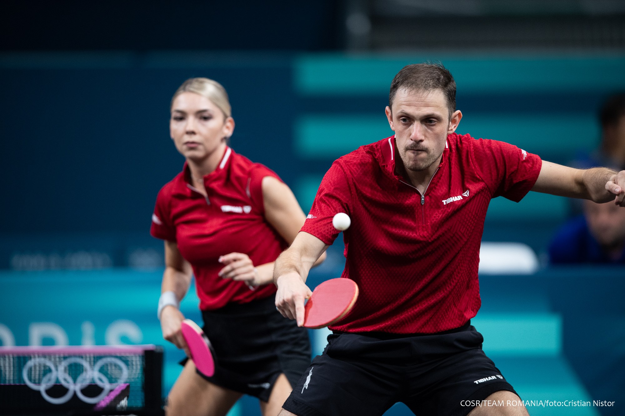 Tenis de masă: Ovidiu Ionescu şi Bernadette Szocs s-au oprit în sferturi la dublu mixt