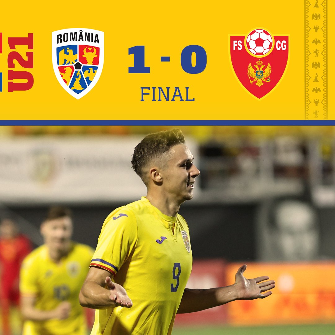 România U21 a învins la limită Muntenegru. Echipa lui Pancu este lider provizoriu în grupă