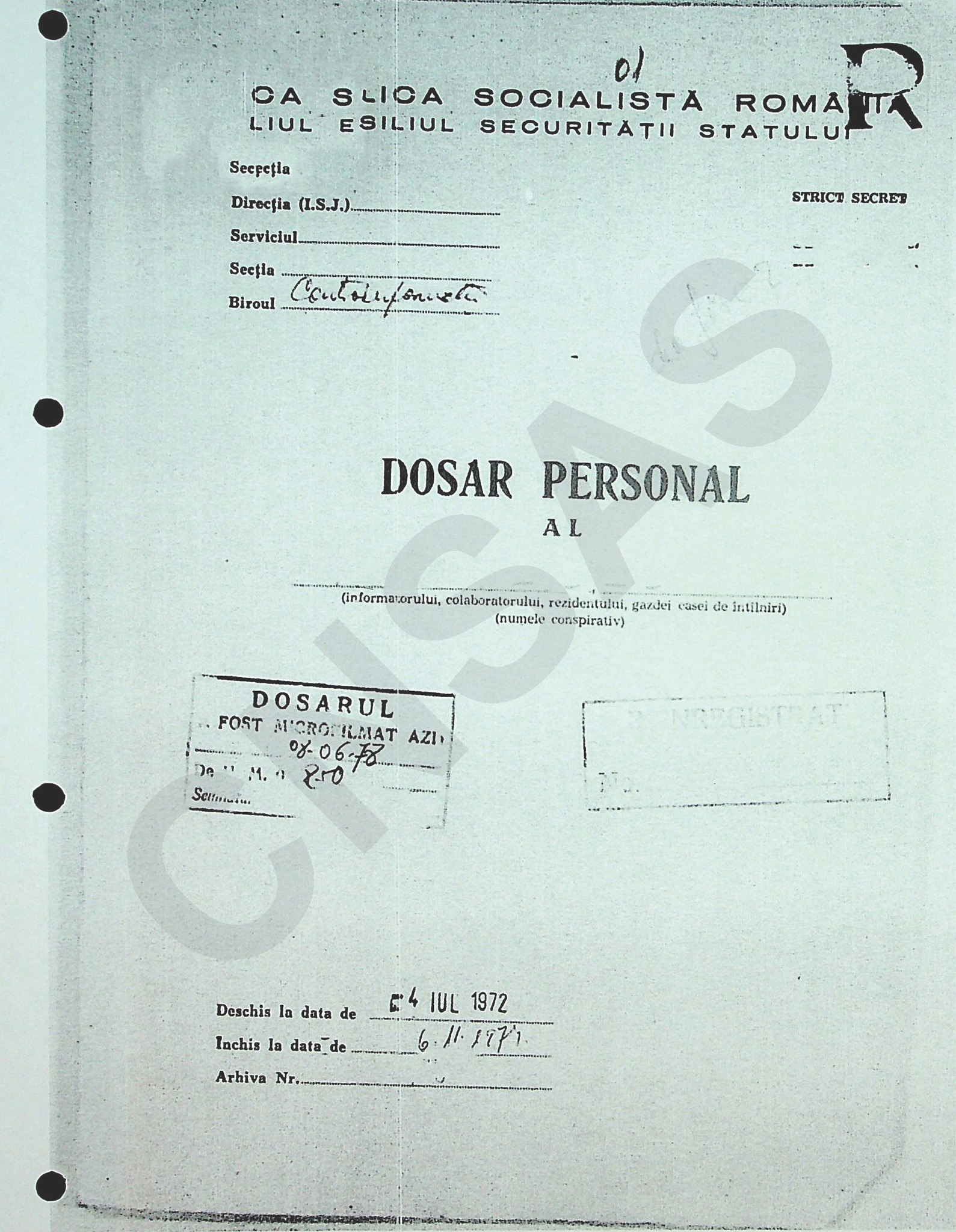 Turnători și torționari în rândul funcționarilor publici. 130.00 de persoane sunt verificate de CNSAS