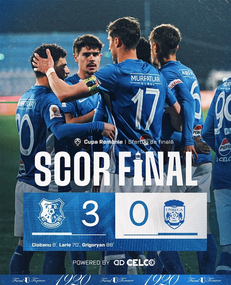 Farul se salvează în Cupa României, după dezastrul din campionat. Hagi a calificat echipa în semifinale