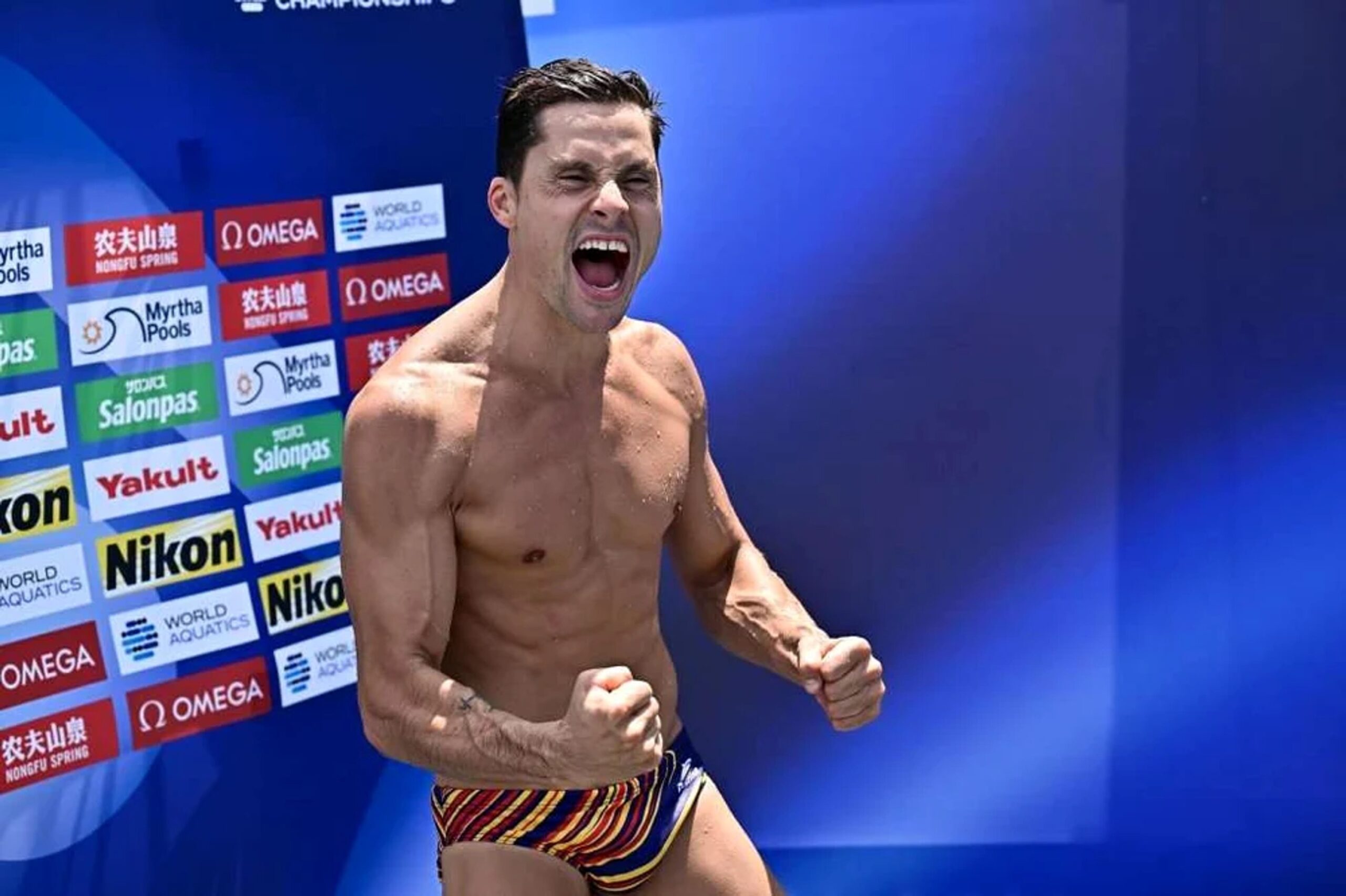 Șansă mare la medalia de aur la Mondialele de natație. Constantin Popovici merge în finală la high diving de pe primul loc