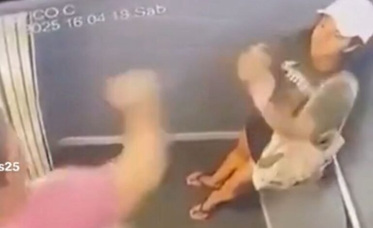 Scene atroce: un baschetbalist și-a bătut cu sălbăticie iubita în lift