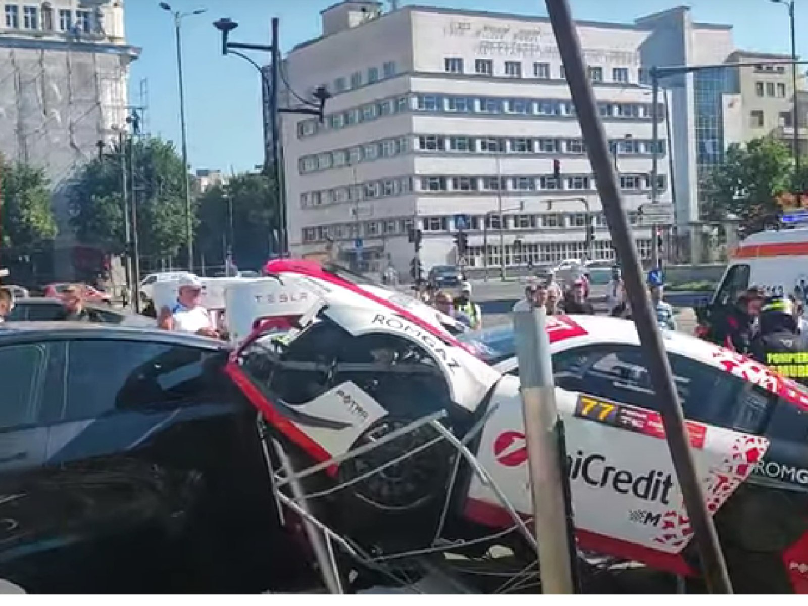 Marco, fiul regretatului Mihai Leu, implicat într-un accident la Timișoara Super Rally
