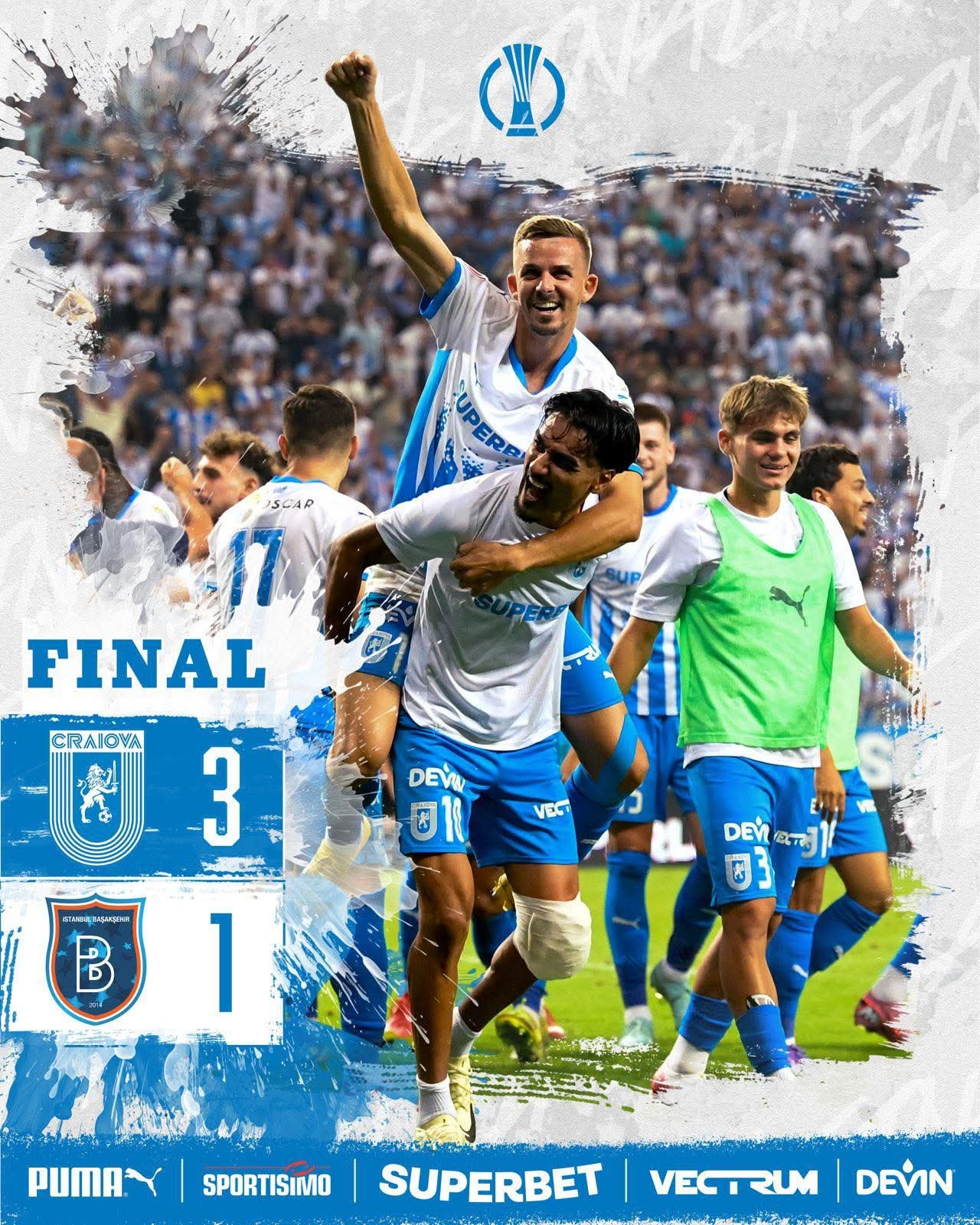 Nebunie în Bănie! Sărbătoare după calificarea istorică a Universității Craiova în grupa Conference League