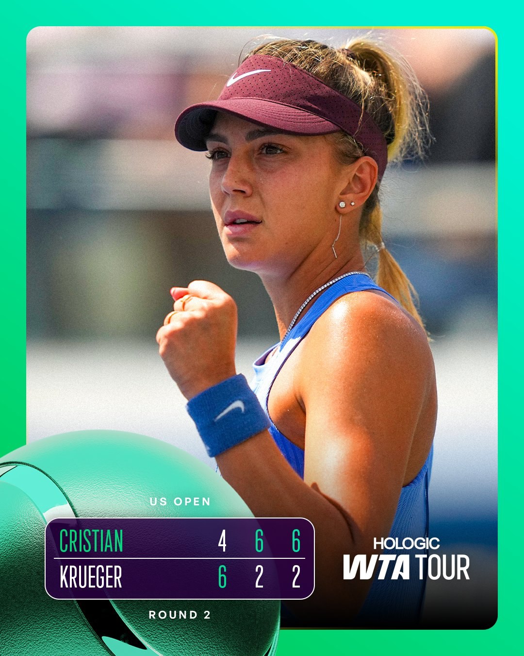 Jaqueline Cristian doboară americance ca la popice, la ele acasă. Românca e în premieră în turul al treilea la US Open