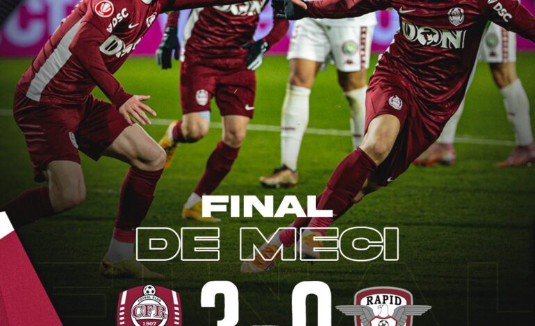 Cutremut în Superligă: CFR Cluj – Rapid 3-0. Liderul a fost pus cu botul pe labe de Daniel Pancu