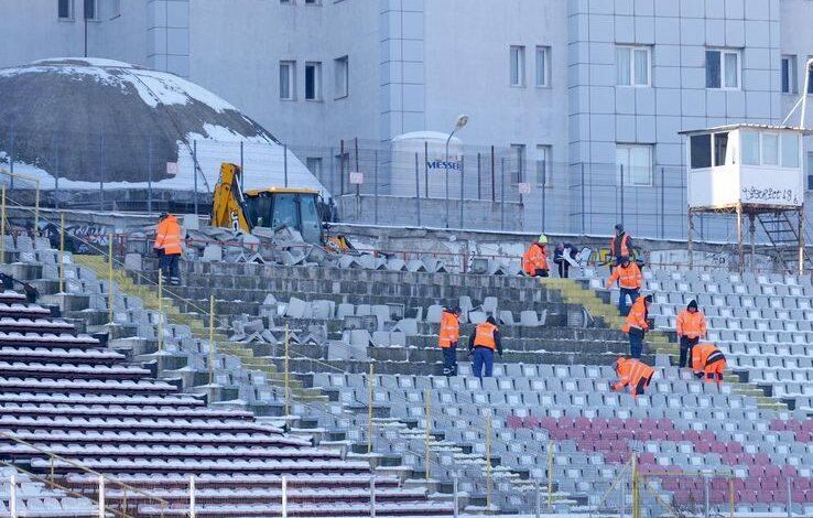 Stadionul Dinamo, pus la pământ. Buldozerele au intrat în Șoseaua Ștefan cel Mare