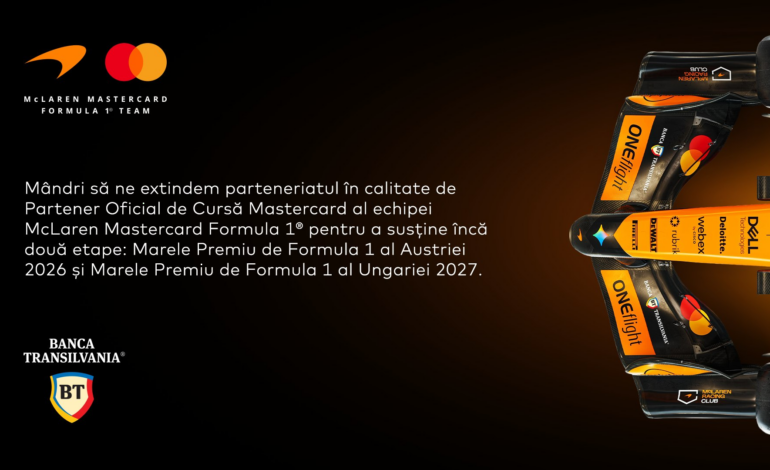 Banca Transilvania își extinde parteneriatul în Formula 1 și va fi prezentă la două curse europene în 2026
