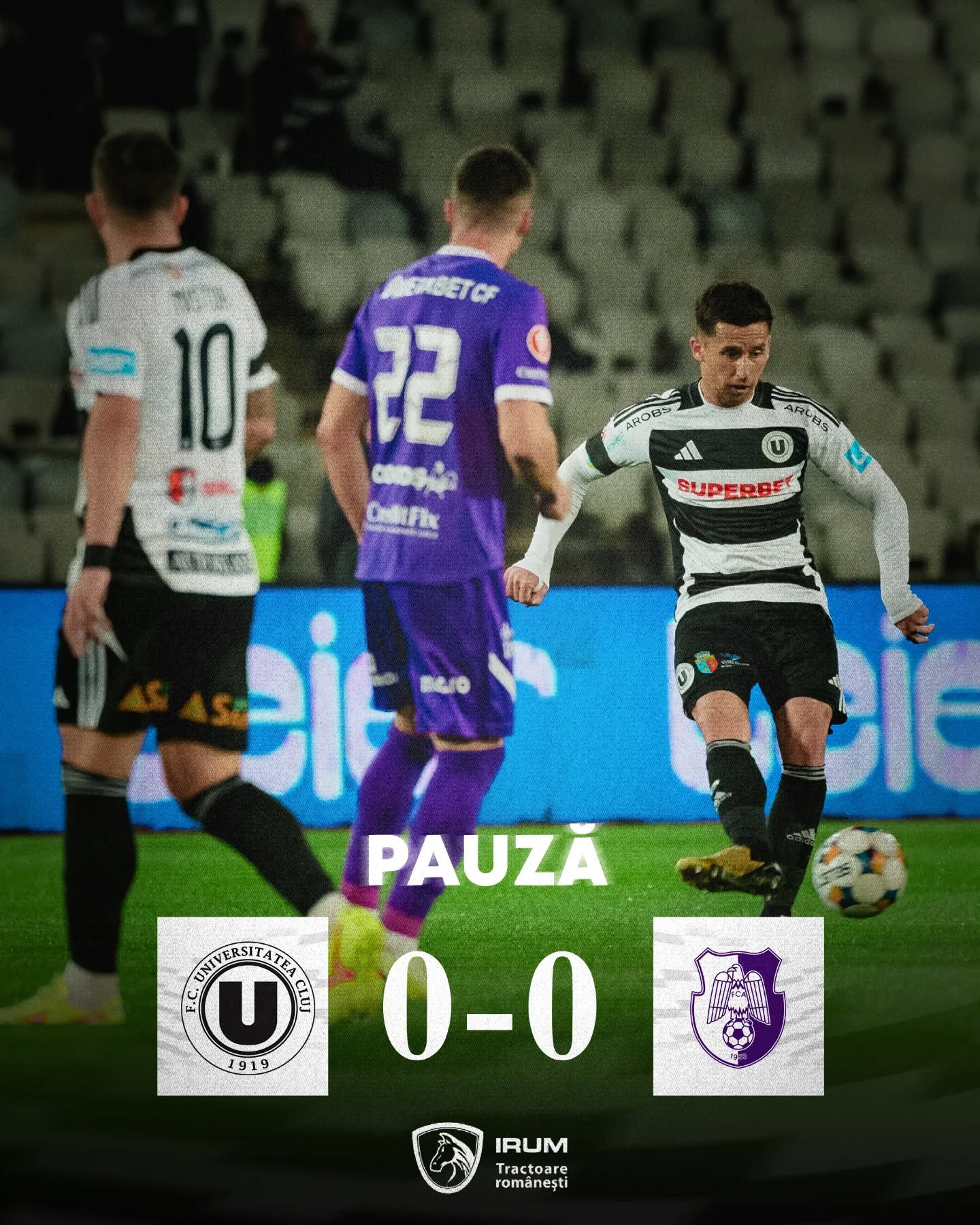 U Cluj pune presiune pe Universitatea Craiova. Noul lider, salvat de un gol în prelungiri