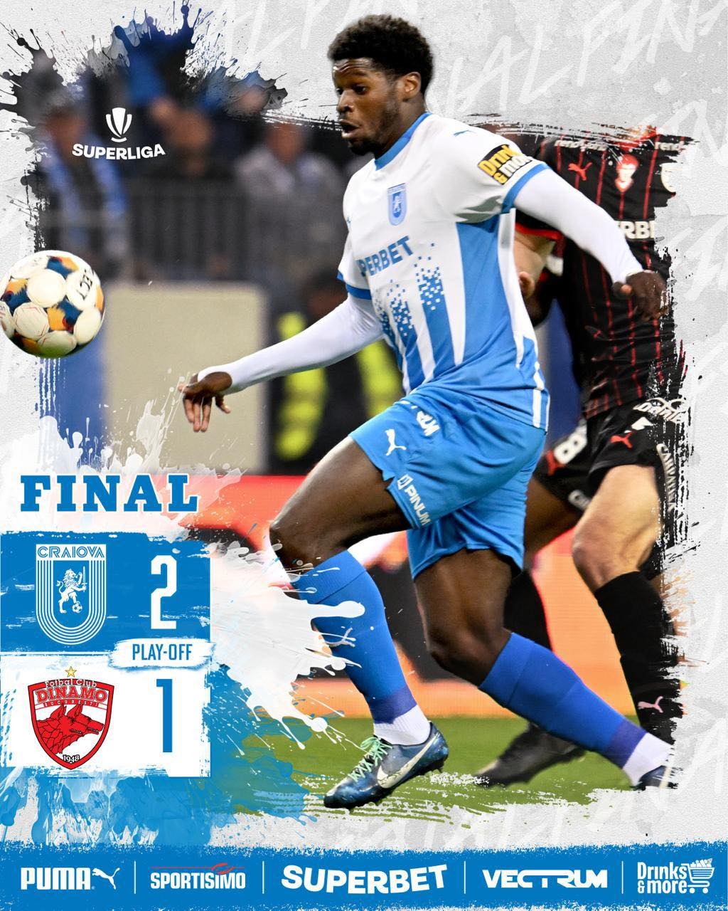 Craiova mai face un pas spre titlu. Victorie dramatică împotriva marii rivale Dinamo