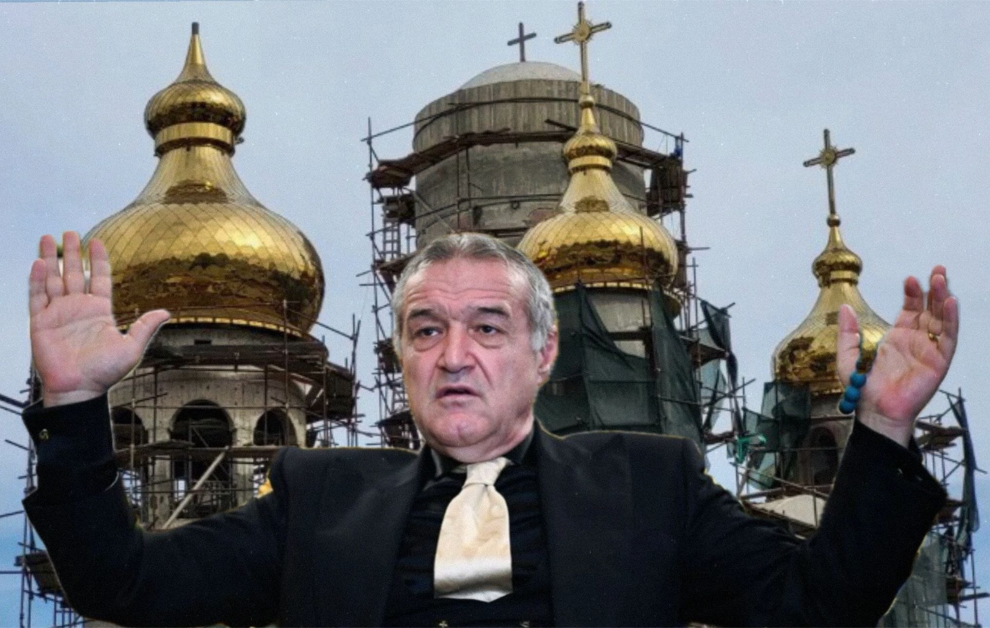 Gigi Becali, decorat de Biserica Ortodoxă Română la sfințirea uriașei biserici de 10 milioane de euro. Familia i-a fost alături