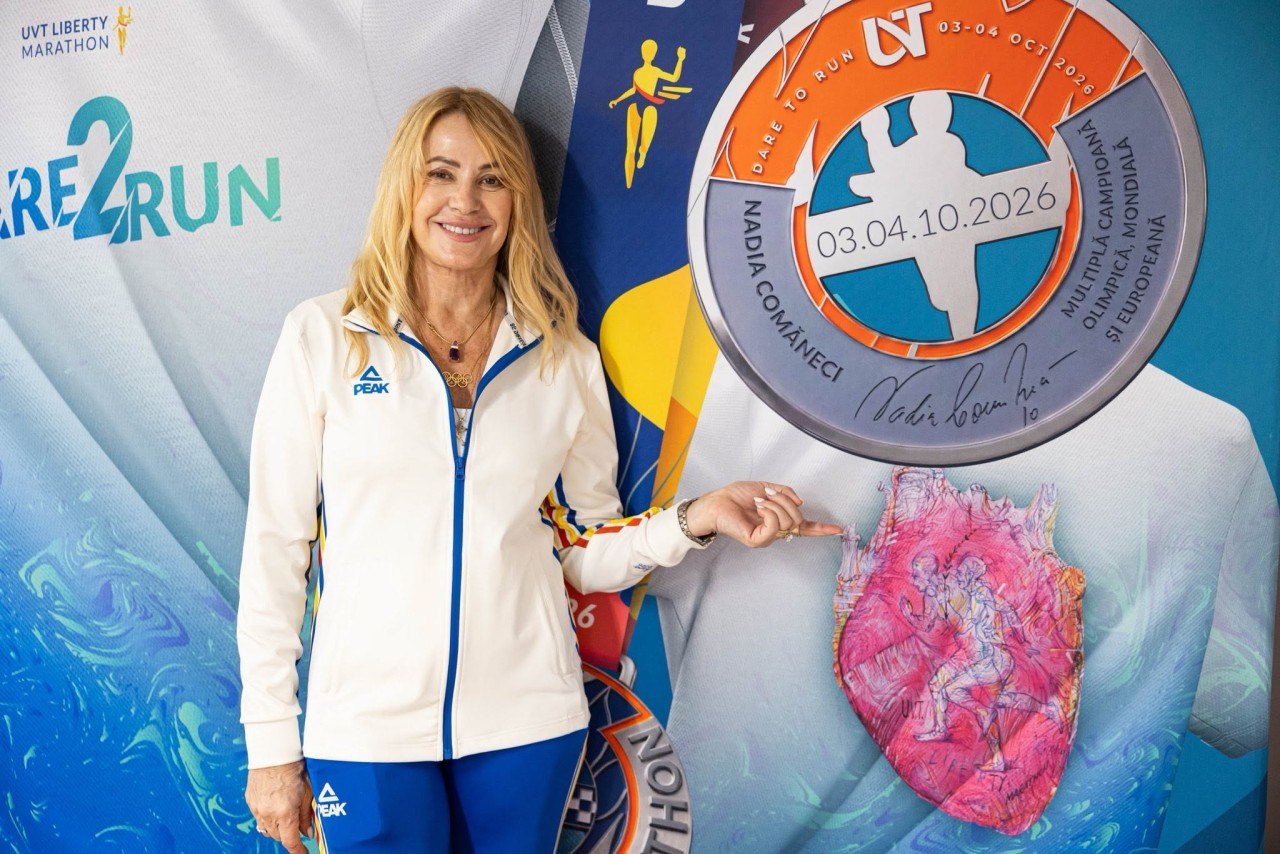 Nadia Comăneci a fost desemnată Ambasadoare a Maratonului UVT Liberty