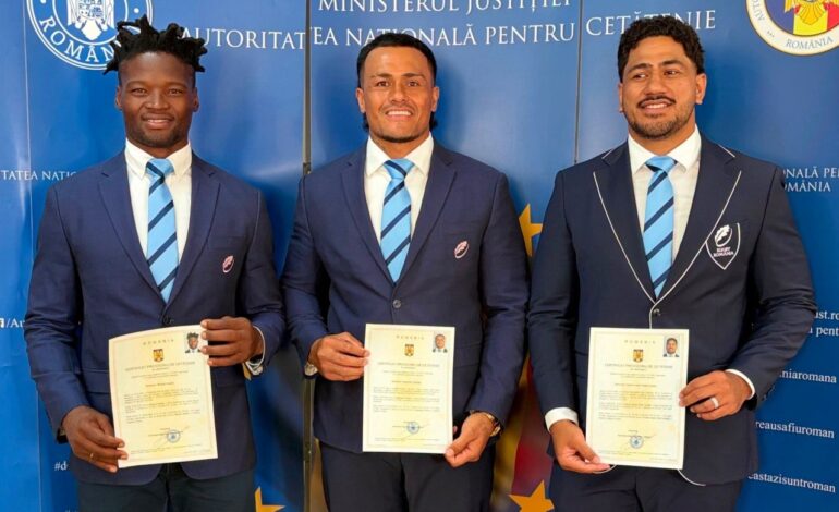 Trei rugbyști din Emisfera Sudică au obținut cetățenia română