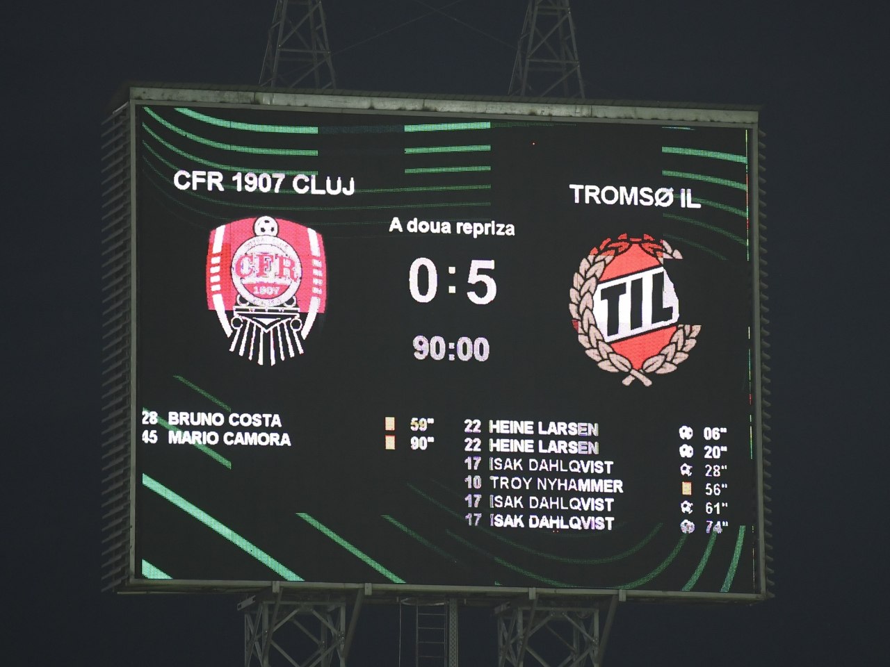 CFR a fost surclasată chiar în Gruia: 0-5 cu Tromso! „Nu mai știm cum e cu fotbalul”, spune Camora
