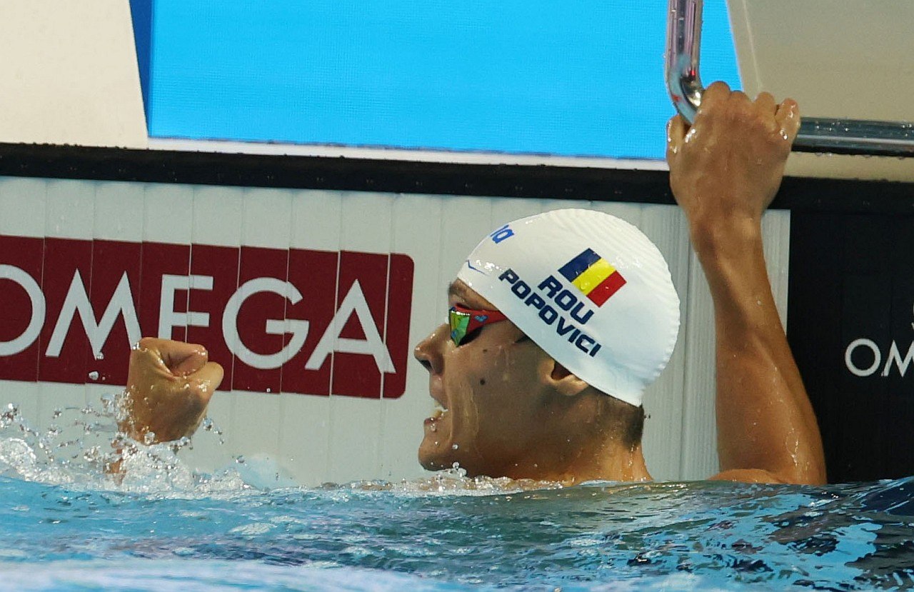 David Popovici, imperial. Dinamovistul s-a calificat în semifinale la 100 m liber