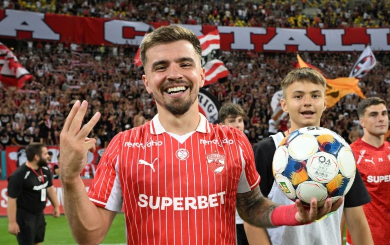 Armstrong, alfa în „haita” lui Dinamo! „Câinii” au urcat pe primul loc în Superliga, după „dubla” scoțianului cu U Cluj