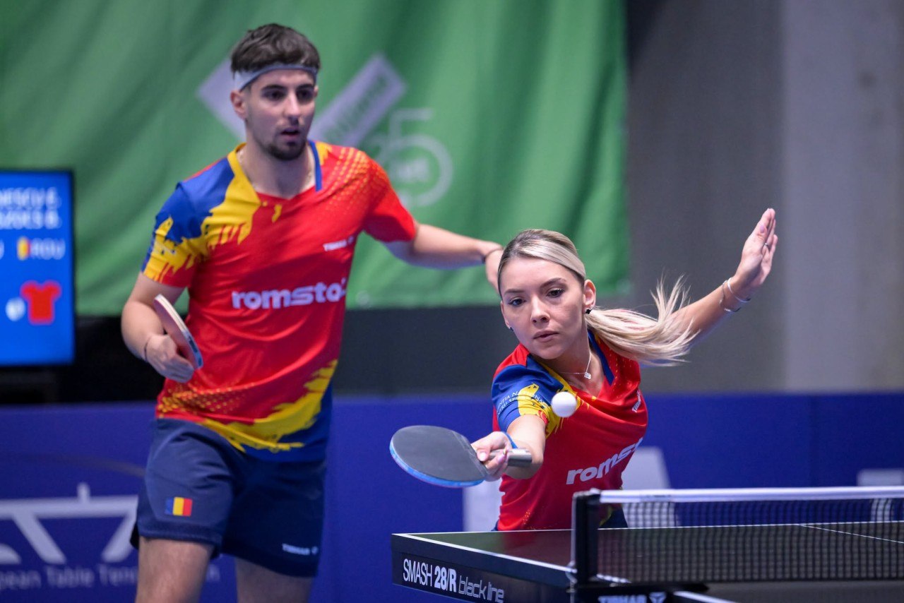 Bernadette Szocs și Eduard Ionescu au luat medalie la CE de tenis de masă