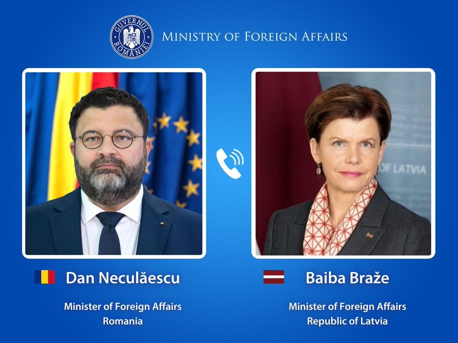 România și Letonia trag un semnal privind securitatea în Marea Neagră. Primele discuții între noul ministru de Externe și omologul leton